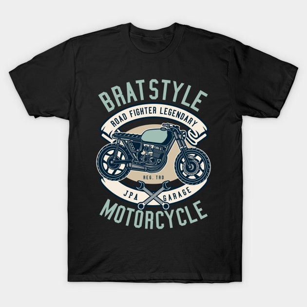 Bratstyle Motorcycle: JPA Garage T-Shirt by Amescla